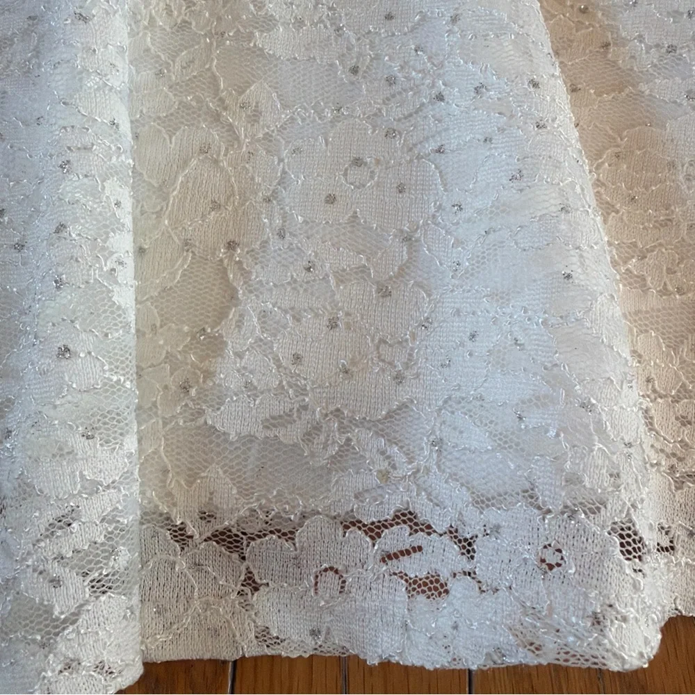 Speechless Sleeveless A-line Party Dress Rhinestone Lace Glitter Girls Sz 7